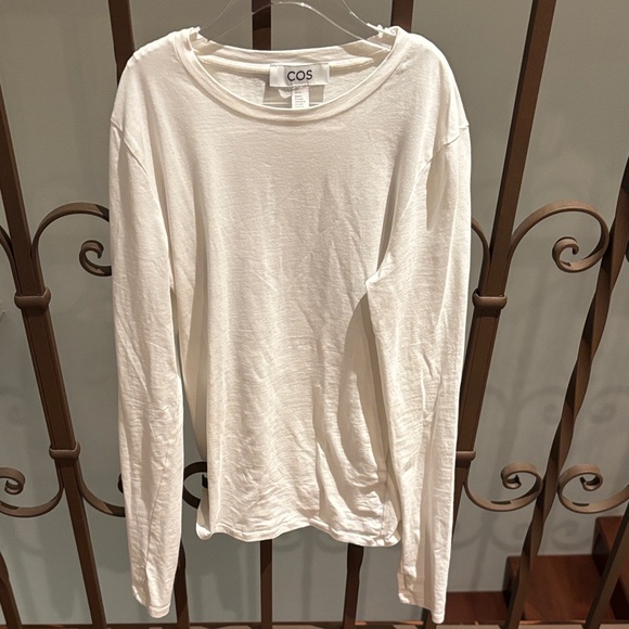 COS Tops - COS White Long Sleeve Tee